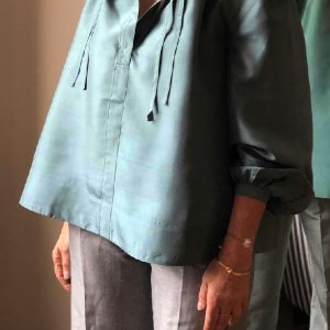 Scopri la camicia di soeur in dupion di seta verde